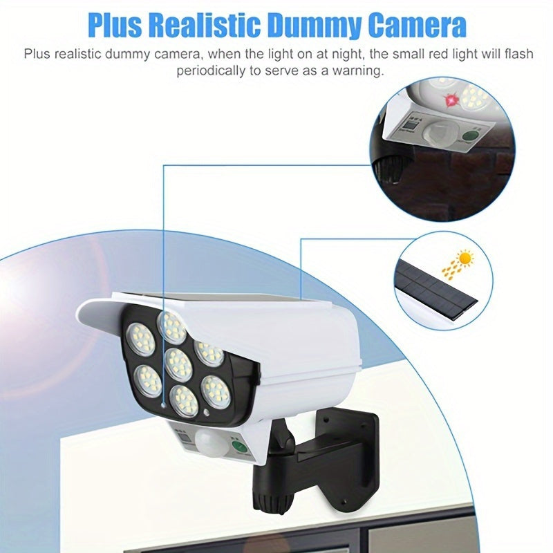 Solar-Powered LED Spotlight with Motion Sensor