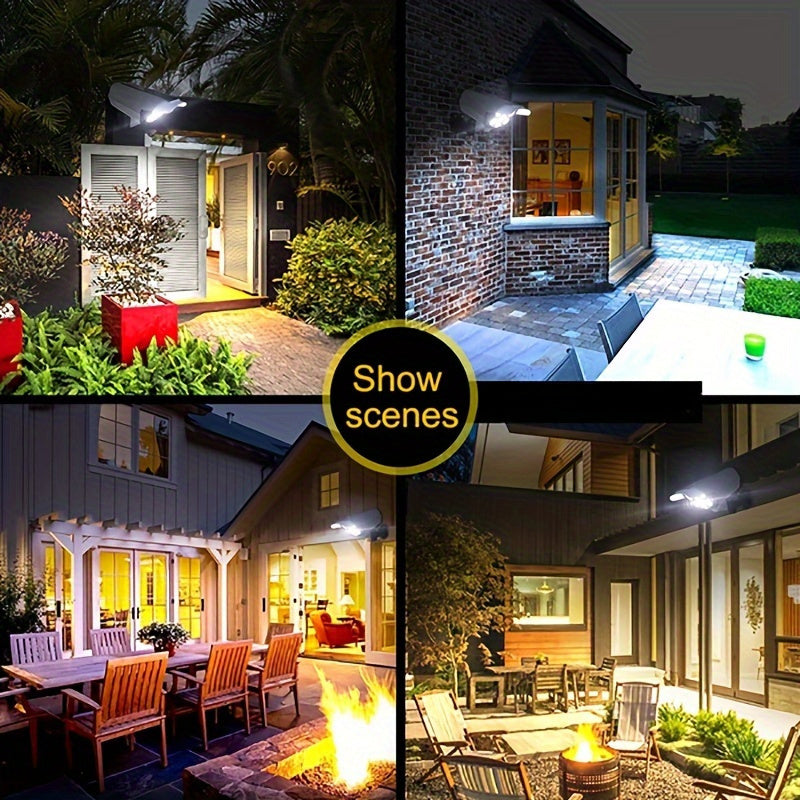 Solar-Powered LED Spotlight with Motion Sensor
