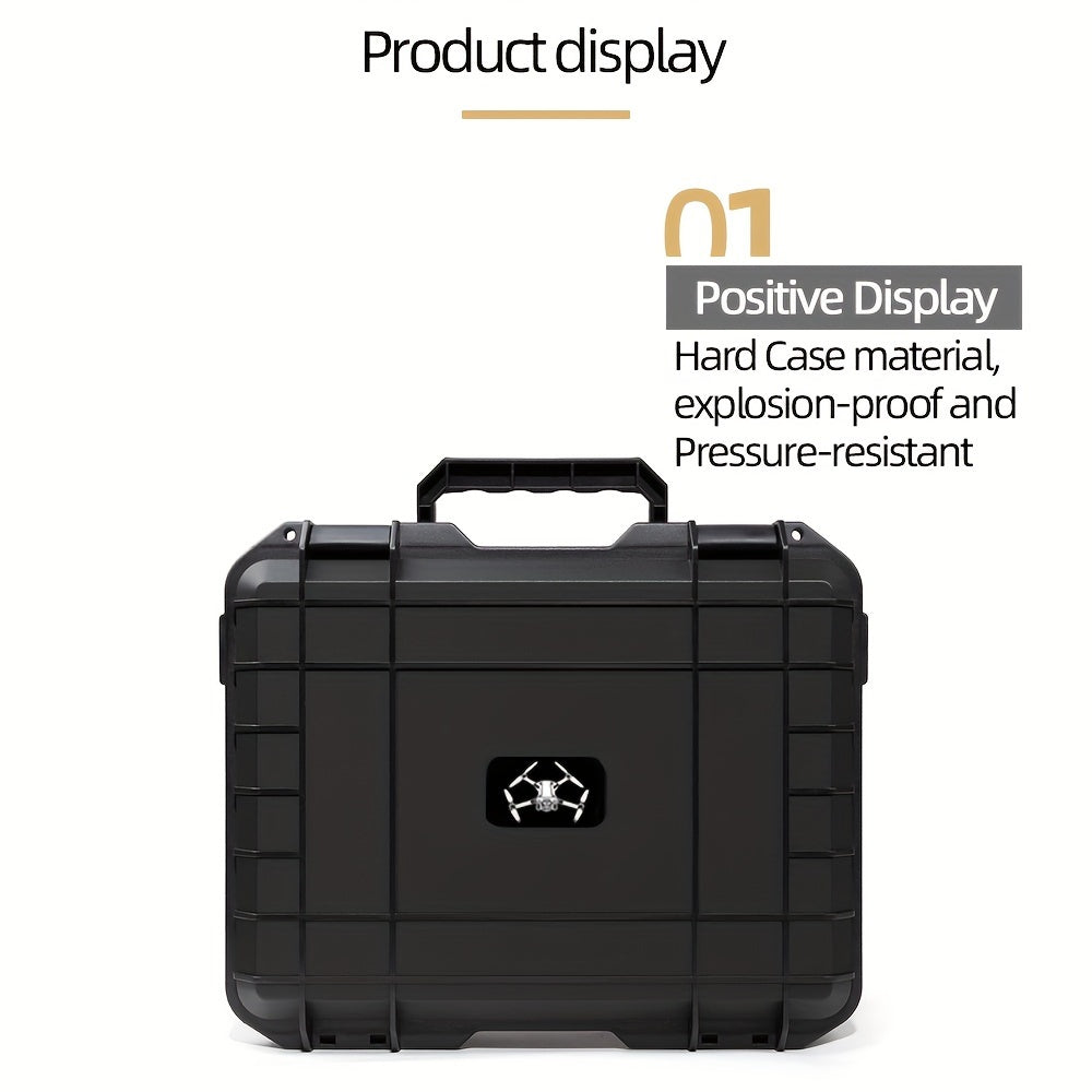 for DJI Mini 4 Pro Case - Explosion-Proof, Waterproof Hard Shell with Large Capacity for Universal Accessories, Black Portable Storage Box with Multiple Compartments and Shockproof Design, DJI Mini Case