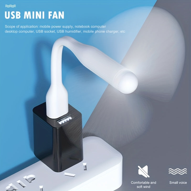 Mini USB Fan Flexible Bendable Cooling Portable Fan