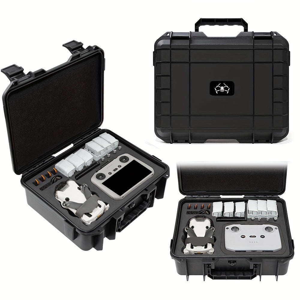 for DJI Mini 4 Pro Case - Explosion-Proof, Waterproof Hard Shell with Large Capacity for Universal Accessories, Black Portable Storage Box with Multiple Compartments and Shockproof Design, DJI Mini Case