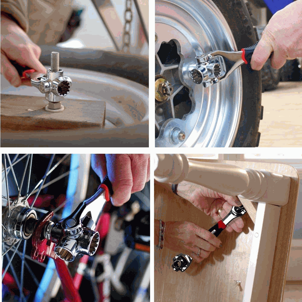 Universal 48 in 1 socket wrench used for various repair tasks.