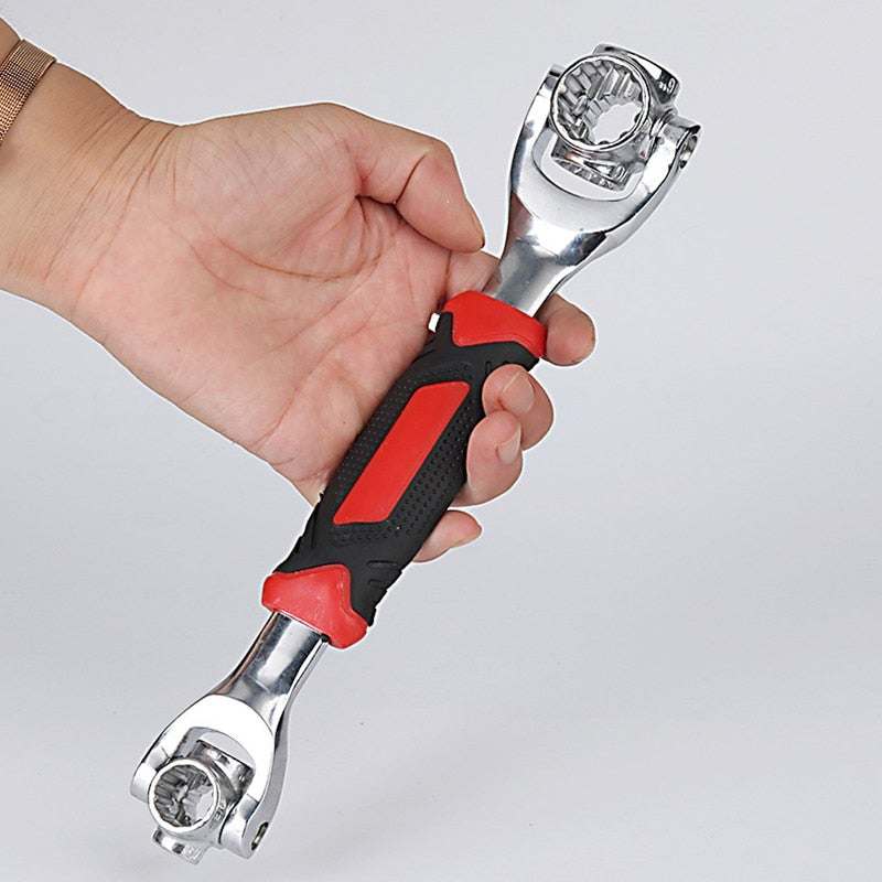 48 in 1 universal wrench with swiveling head and rotating adjustments for versatile repairs.