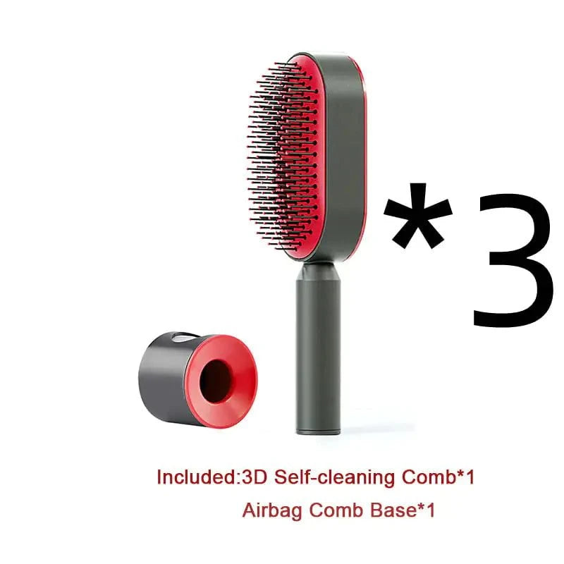 Self-Cleaning Hair Brush with Airbag Massage Scalp Comb