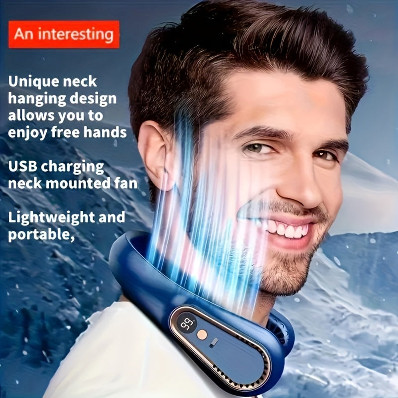 Portable Bladeless Neck Fan with USB Rechargeable Battery
