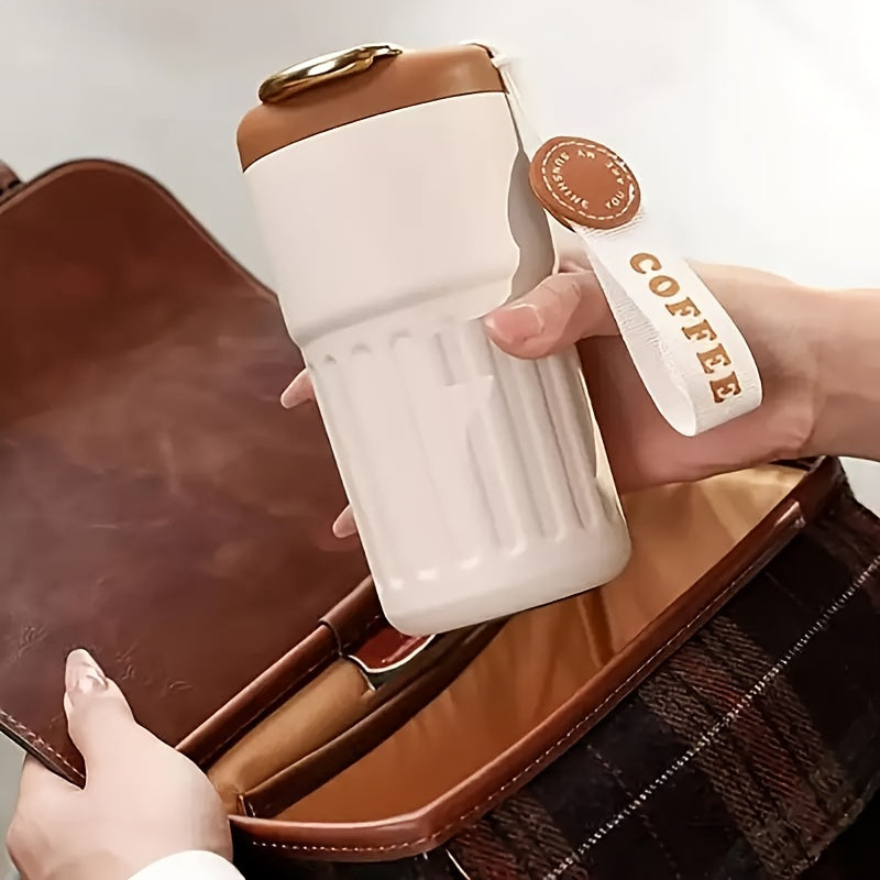 Stainless Steel Insulated Coffee Cup with Digital Display And Button Battery Operated Matte Finish for Ages 14+
