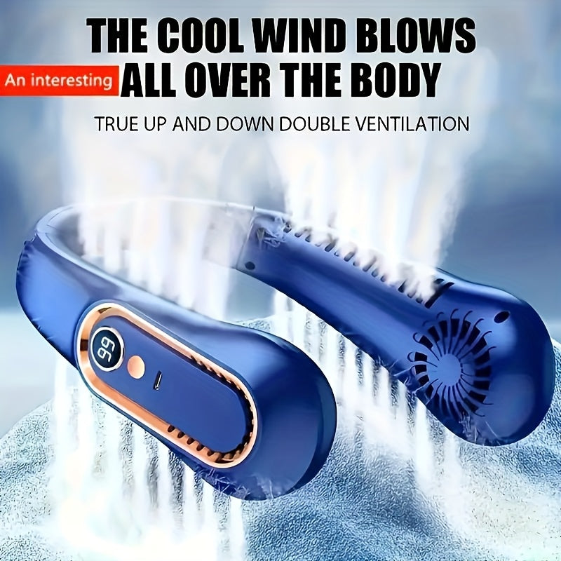 Portable Bladeless Neck Fan with USB Rechargeable Battery