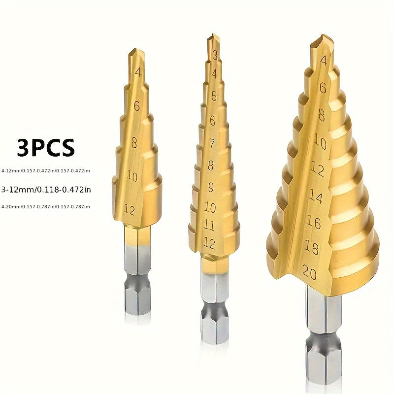 3 piece titanium coated drill