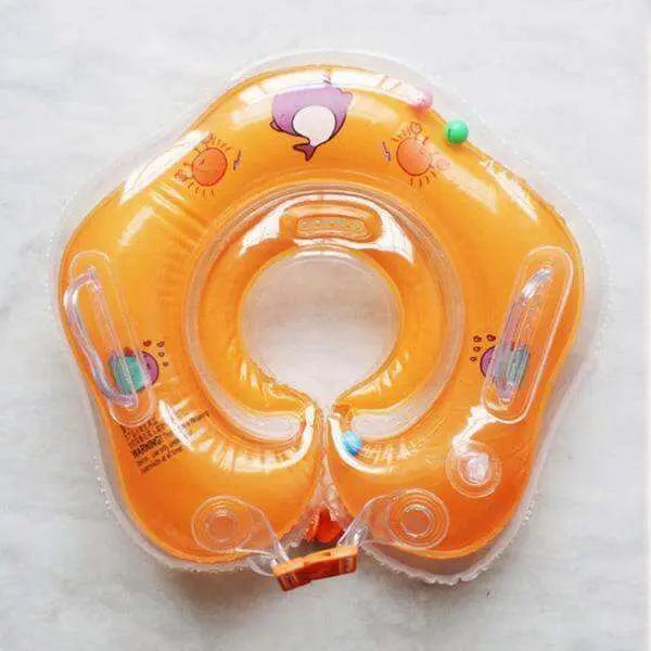 Baby Neck Float Ring with safety locks and colorful design.
