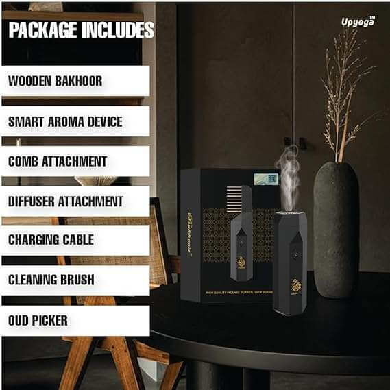 bakhoor burner for hair safe grid low-noise travel friendly design