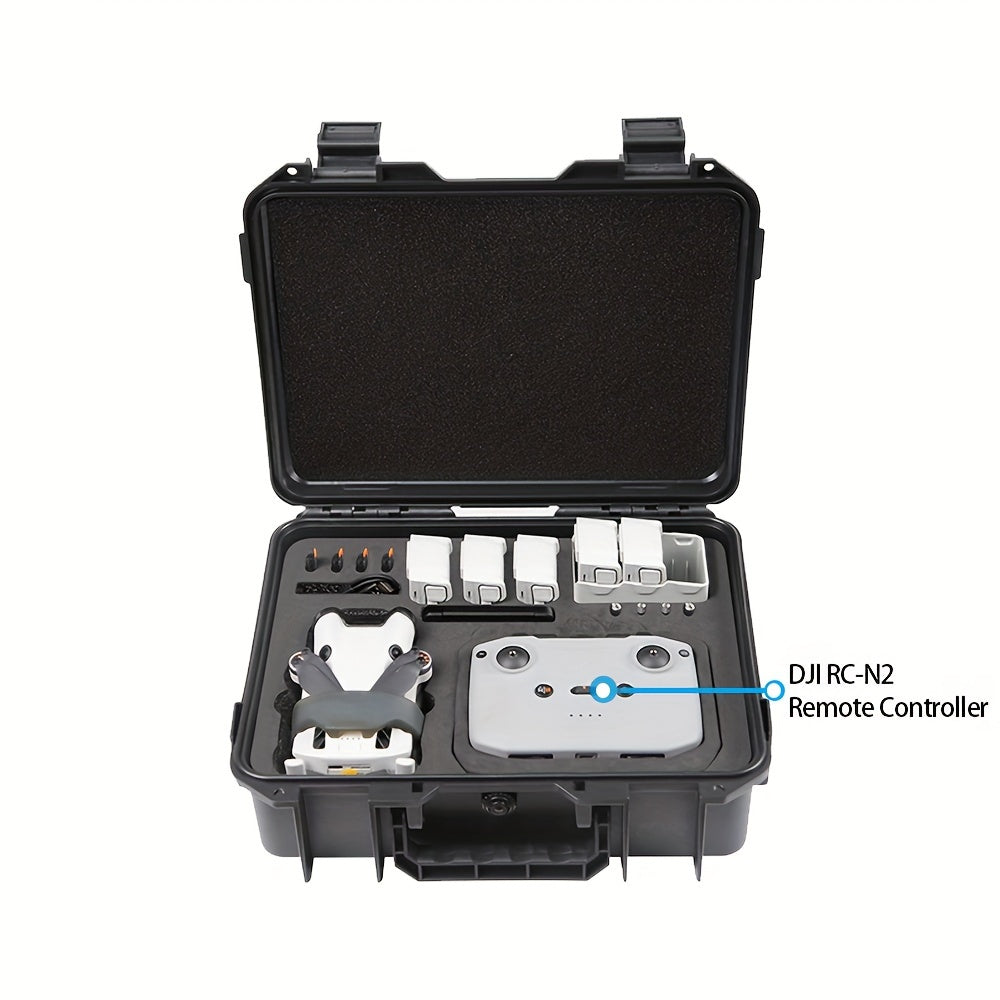 for DJI Mini 4 Pro Case - Explosion-Proof, Waterproof Hard Shell with Large Capacity for Universal Accessories, Black Portable Storage Box with Multiple Compartments and Shockproof Design, DJI Mini Case