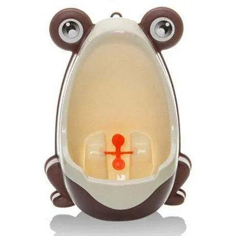 Frog shape wall-mounted urinate trainer for potty training boys.