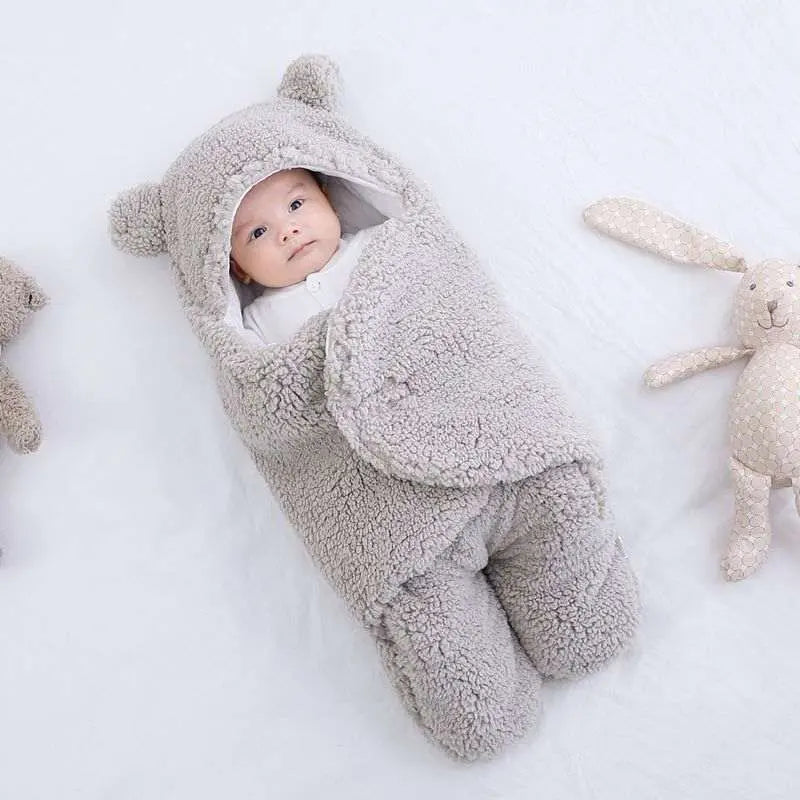Ultra-soft starfish baby sleeping bag with a cozy, breathable cotton design, perfect for keeping infants warm and comfortable.
