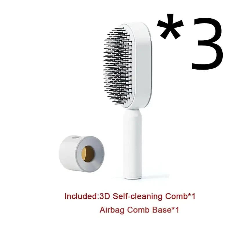 Self-Cleaning Hair Brush with Airbag Massage Scalp Comb